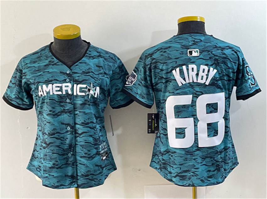 Women's Teal Seattle Mariners #68 George Kirby 2023 All-star Stitched Baseball Jersey(Run Small)